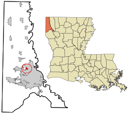 Location in Caddo Parish and the state of Louisiana.
