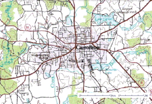 Carrollton,Georgia-Topo