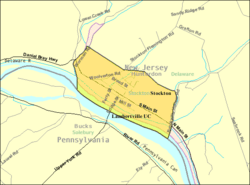 Census Bureau map of Stockton, New Jersey