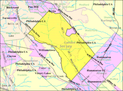 Census Bureau map of Winslow Township, New Jersey