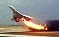 Concorde Air France Flight 4590 fire on runway
