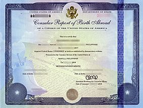 Consular Report of Birth Abroad of a Citizen of the United States of America
