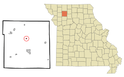 Location of Jameson, Missouri