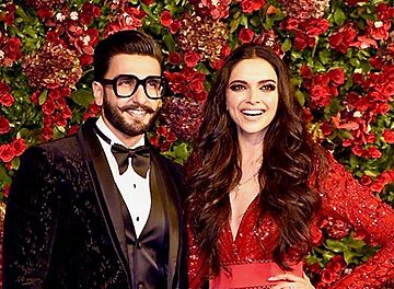 Deepika Padukone and Ranveer Singh reception