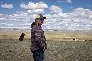 Drought on a Montana cattle ranch, May 2022