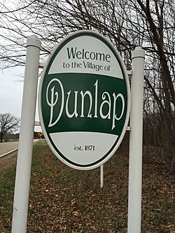 Dunlap welcome sign