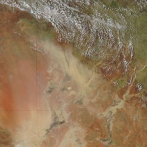 Dust over Queensland, Australia