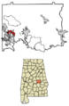 Elmore County Alabama Incorporated and Unincorporated areas Elmore Highlighted 0123656