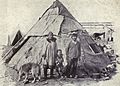 Eskimo family with Malamute from 1915