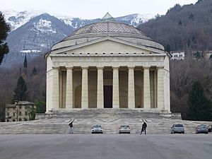 Facade of Tempio Canoviano - Possagno - Province of Treviso, Veneto, Italy - 28 Dec. 2014