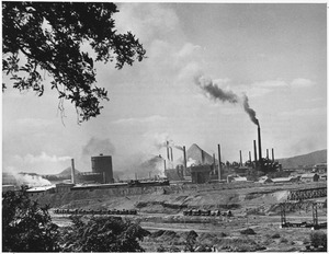 France. Shown here is the Voelklingen Iron and Steel Works, largest steel mill in the Saar. In addition to numerous... - NARA - 541686