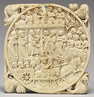 French - Mirror Cover with the Fountain of Youth - Walters 71170