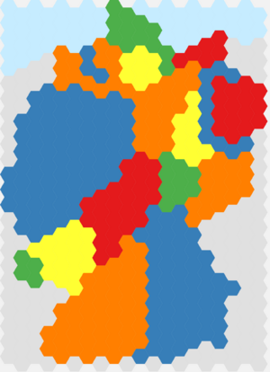 Germany population states hexagonal