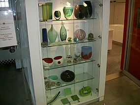 A display at the Glassworks