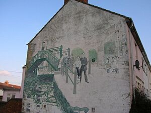 Golden Lion bridge mural