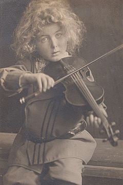 Henry Cowell playing the violin — aged 5