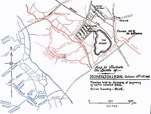 Hohenzollern Redoubt October 1915 map