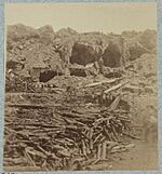 Interior view of Fort Sumter, Charleston, S.C. taken by a Confederate photographer in 1864 (i.e. 1863) LCCN2013651649