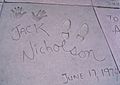 Jack Nicholson footprint