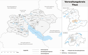Karte Verwaltungskreis Thun 2010