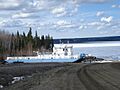 Lafferty Ferry dry docked for winter