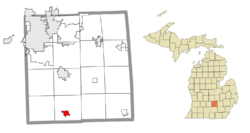 Location within Ingham County
