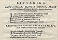 Lithuanian panegyric to Sigismund III Vasa, first hexameter in Lithuanian, 1589