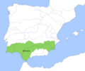 Location map Taifa of Seville