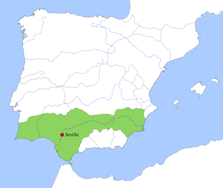Location map Taifa of Seville