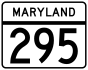 Maryland Route 295 marker