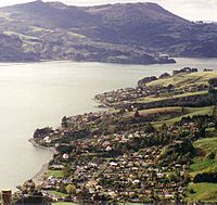 Macandrew Bay and Otago Harbour (aerial view)