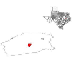 Location of Madisonville, Texas