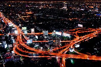 Makkasan Interchange at night by Mark Fischer