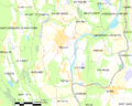 Map commune FR insee code 01034