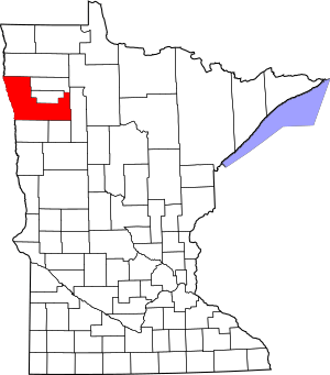 Map of Minnesota highlighting Polk County