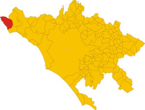 Location in the Metropolitan City of Rome