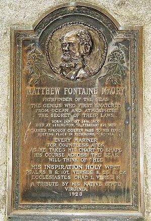 Matthew Fontaine Maury memorial at Goshen Pass overlooking the Maury River