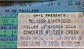 Melissa Etheridge concert ticket - 1995 - Stierch