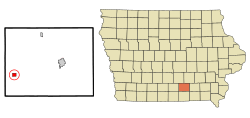 Location of Melrose, Iowa