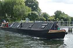 Narrowboat at Laleham, Surrey, England