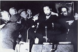 Panchen Lama during the struggle (thamzing) session 1964