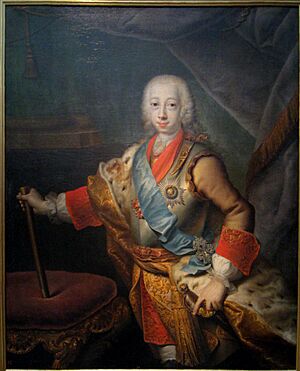 Peter III of Russia by Grooth (1743, Tretyakov gallery)