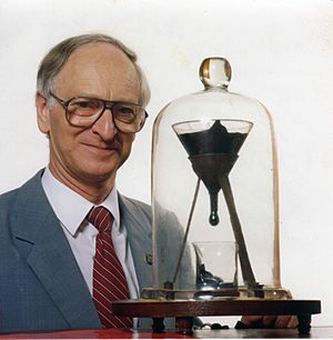 Pitch drop experiment with John Mainstone