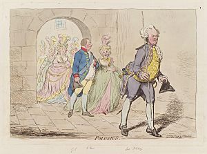 Polonius' (King George III; Charlotte Sophia of Mecklenburg-Strelitz; James Cecil, 1st Marquess of Salisbury) by James Gillray