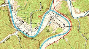 Qucksand Kentucky topographic map