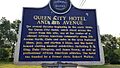 Queen City Hotel & 7th Avenue - Mississippi Blues Trail Marker