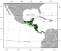 Red-eyed Treefrog Agalychnis callidryas distribution map