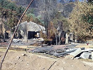 Rockhouse destroyed by the Borel fire