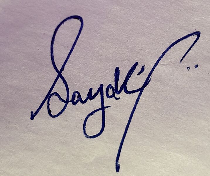 Sayak Chakraborty’s Signature