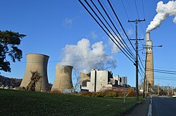 Cooling towers at the Bruce Mansfield Power Plant